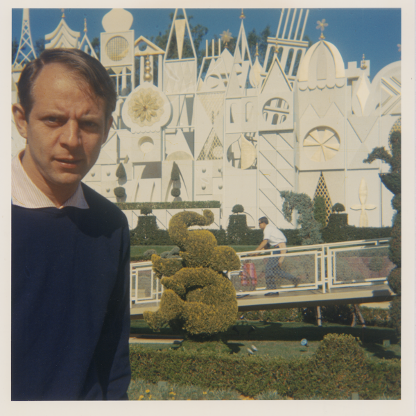 Stockhausen at Disneyland. Photo credit: Betty Freeman Papers, Los Angeles Philharmonic Archives (SC.FREE)